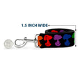 Load image into Gallery viewer, Dog Leash - Peanuts Snoopy Silhoutte Pose Black/Rainbow Multi Color
