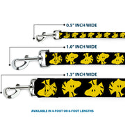 Dog Leash - Peanuts Woodstock Face Flip Black/Yellow