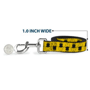 Dog Leash - Peanuts Charlie Brown Pose Flip Yellow/Black