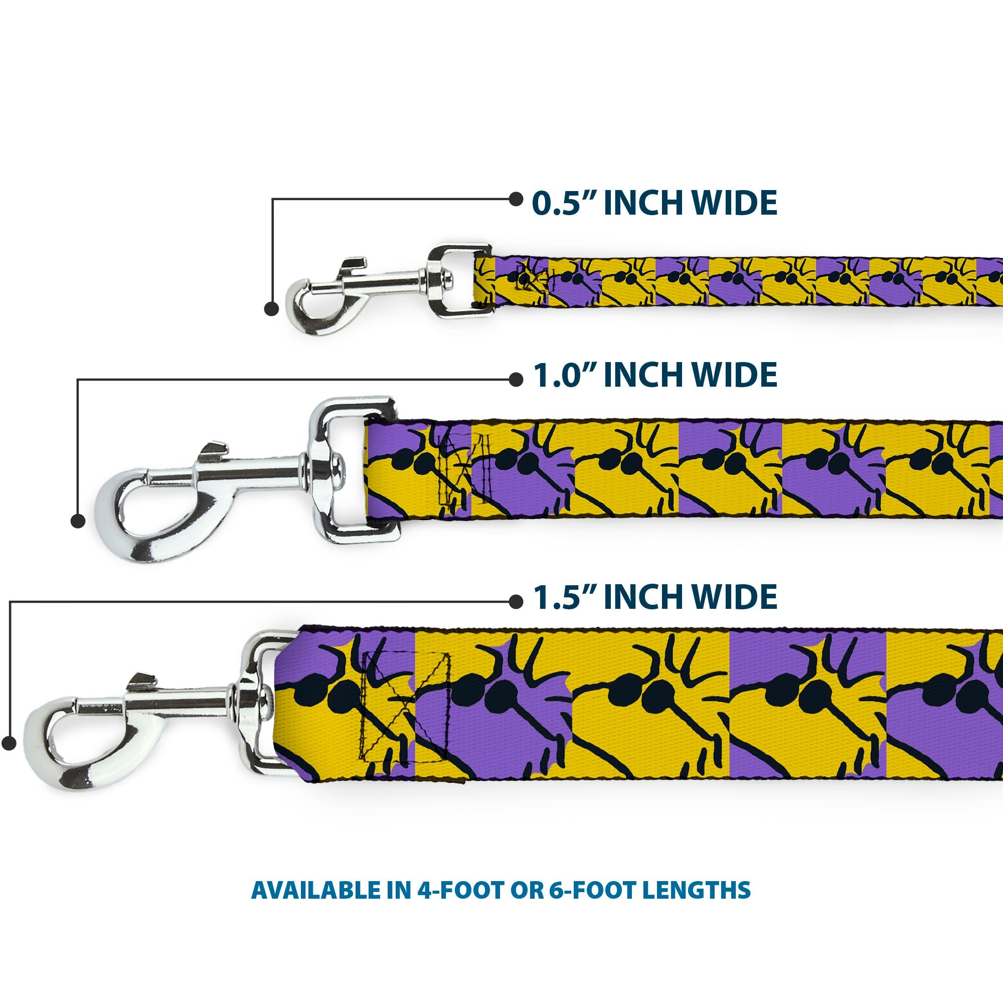 Dog Leash - Peanuts Woodstock Shades Pose Blocks Blue/Yellow/Black