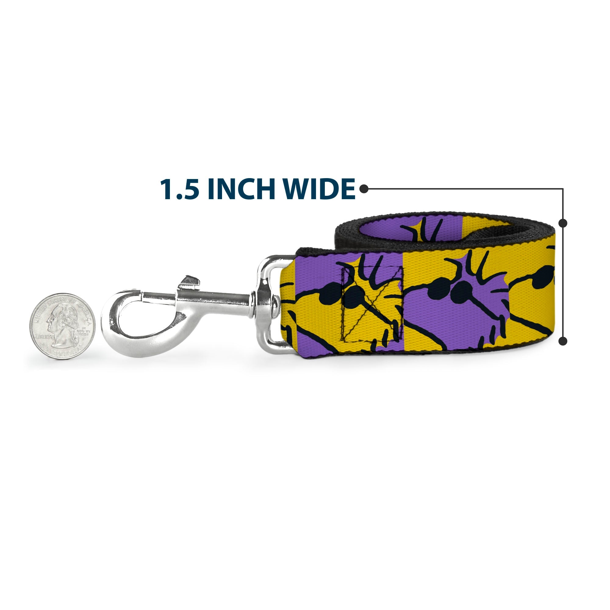 Dog Leash - Peanuts Woodstock Shades Pose Blocks Blue/Yellow/Black
