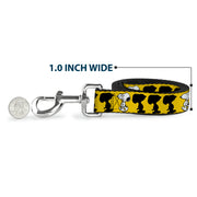 Dog Leash - Peanuts Snoopy Walking/Silhouette Pose Yellow/Black/White