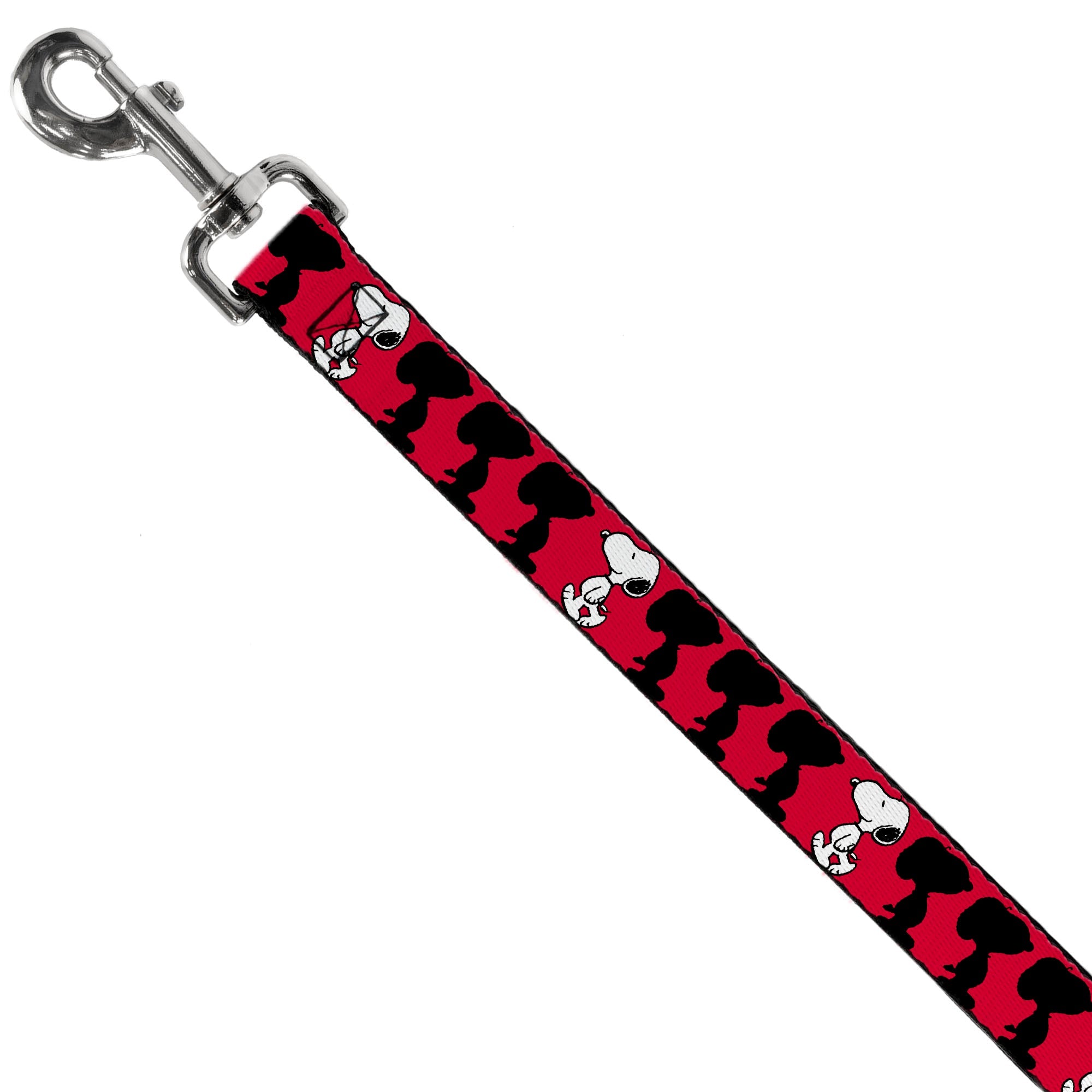 Dog Leash - Peanuts Snoopy Walking/Silhouette Pose Red/Black/White