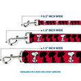Load image into Gallery viewer, Dog Leash - Peanuts Snoopy Walking/Silhouette Pose Red/Black/White
