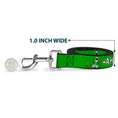 Load image into Gallery viewer, Dog Leash - Peanuts Snoopy and Woodstock Laughing HAHA Pose Green
