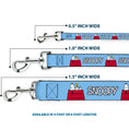 Load image into Gallery viewer, Dog Leash - Peanuts Snoopy and Woodstock Dog House Pose and Text Sky Blue
