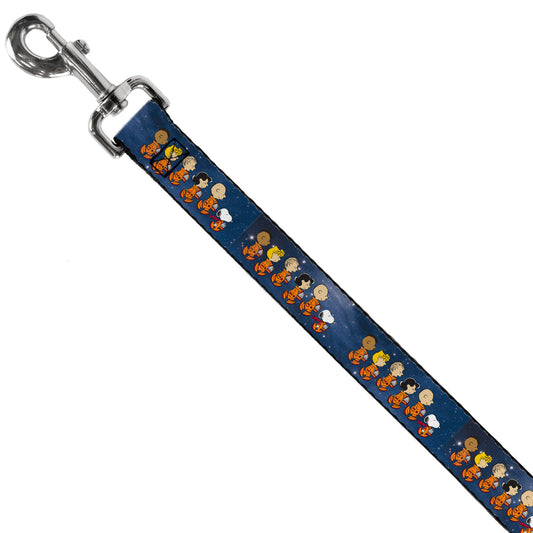 Dog Leash - Peanuts Gang Astronauts Space Walk Group Pose Blues
