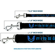 Dog Leash - Pontiac FIREBIRD/Logo Black/Grays/Blues