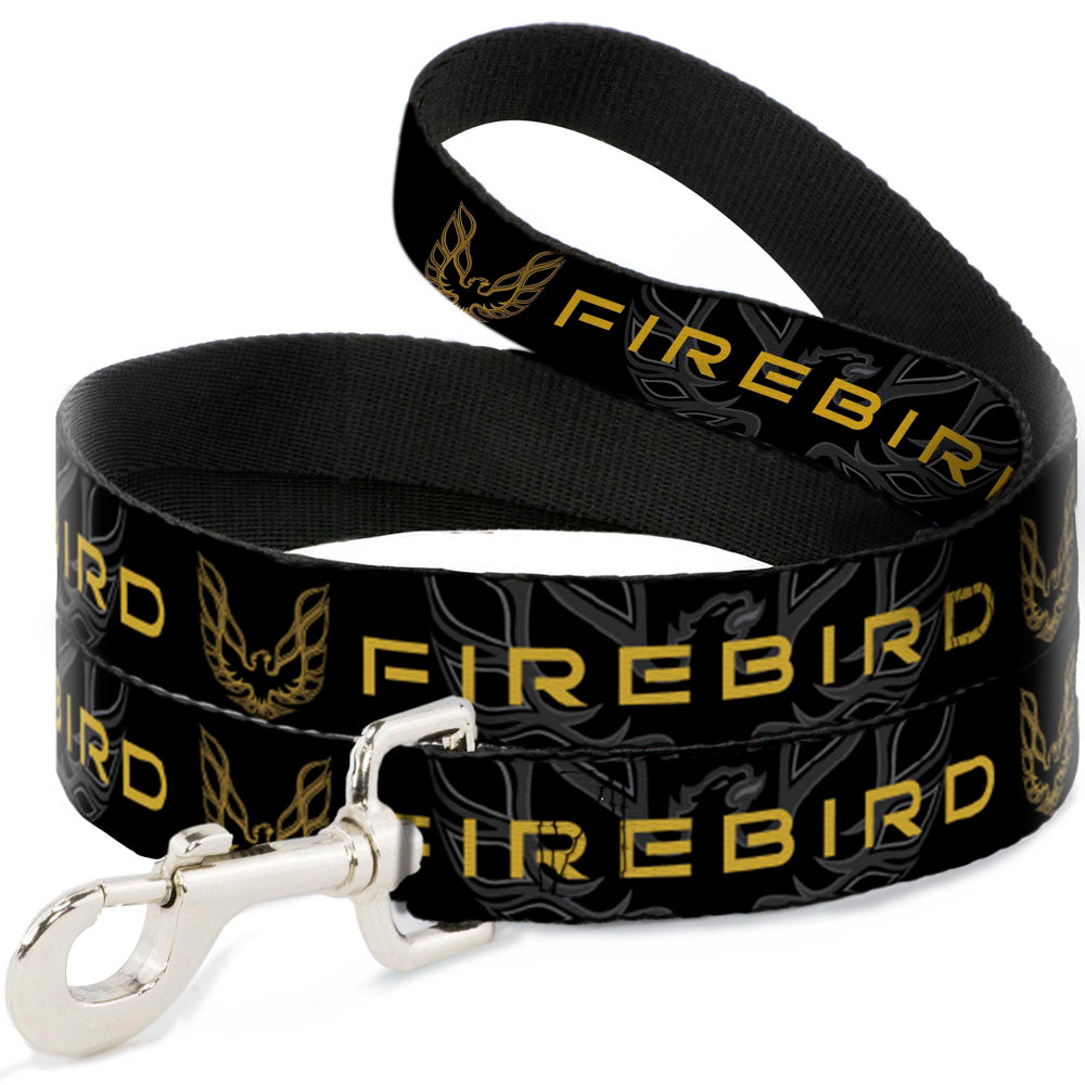 Dog Leash - Pontiac FIREBIRD/Logo Black/Grays/Golds