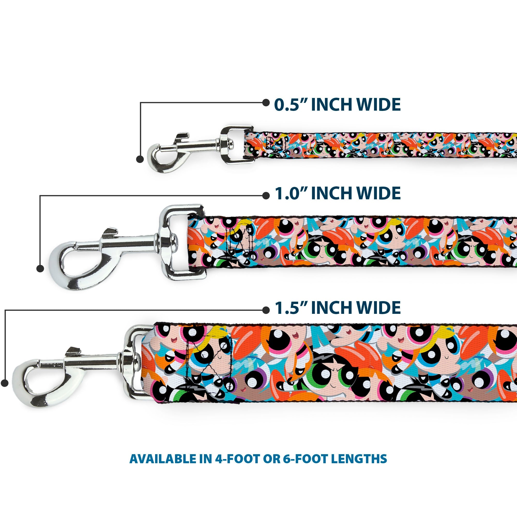Dog Leash - The Powerpuff Girls Expressions Stacked