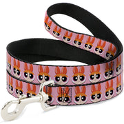 Dog Leash - The Powerpuff Girls Blossom Face Close-Up Pink