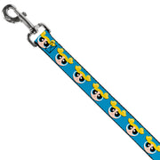 Dog Leash - The Powerpuff Girls Bubbles Face Close-Up Blue
