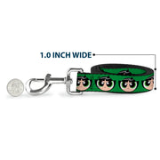 Dog Leash - The Powerpuff Girls Buttercup Face Close-Up Green