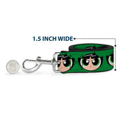 Dog Leash - The Powerpuff Girls Buttercup Face Close-Up Green