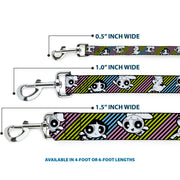 Dog Leash - The Powerpuff Girls and Donny Stripe Black/Multi Pastel