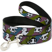Dog Leash - The Powerpuff Girls and Donny Stripe Black/Multi Pastel