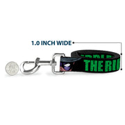 Dog Leash - THE RIDDLER/Face CLOSE-UP Black/Green