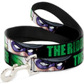 Load image into Gallery viewer, Dog Leash - THE RIDDLER/Face CLOSE-UP Black/Green
