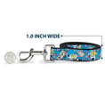 Load image into Gallery viewer, Dog Leash - Rocko & Spunky Scattered Expressions/Triangles Blue/Lavender
