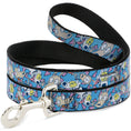 Load image into Gallery viewer, Dog Leash - Rocko & Spunky Scattered Expressions/Triangles Blue/Lavender
