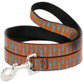 Load image into Gallery viewer, Dog Leash - Mr. Meeseeks Poses Flip Orange
