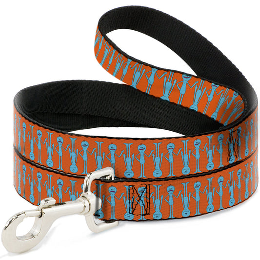 Dog Leash - Mr. Meeseeks Poses Flip Orange