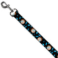 Load image into Gallery viewer, Dog Leash - Rick and Morty Death Crystals and Morty Expression Black/Blues
