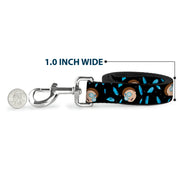 Dog Leash - Rick and Morty Death Crystals and Morty Expression Black/Blues