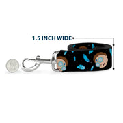 Dog Leash - Rick and Morty Death Crystals and Morty Expression Black/Blues