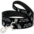 Load image into Gallery viewer, Dog Leash - Rick and Morty Rick GET BACK IN THE CAR Pose Black/White
