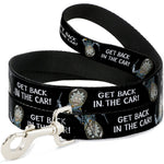 Dog Leash - Rick and Morty Rick GET BACK IN THE CAR Pose Black/White