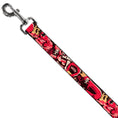 Load image into Gallery viewer, Dog Leash - Rick and Morty Anatomy Park Collage Reds/Black
