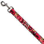 Dog Leash - Rick and Morty Anatomy Park Collage Reds/Black