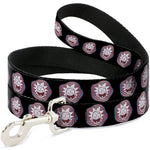 Dog Leash - Rick and Morty Rick Vaporwave Bullseye Black/Blue/Red/White