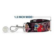Dog Leash - REN & STIMPY Poses Text Purples