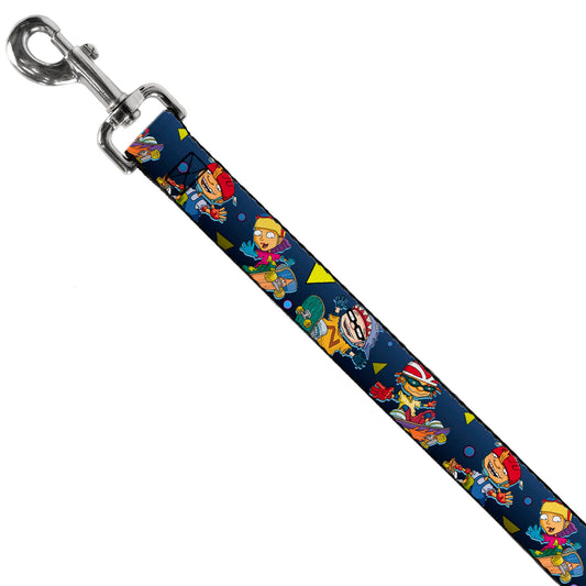 Dog Leash - Rocket Power 4-Character Action Poses/Shapes Cool Gray/Multi Color