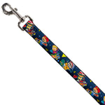 Dog Leash - Rocket Power 4-Character Action Poses/Shapes Cool Gray/Multi Color