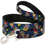 Dog Leash - Rocket Power 4-Character Action Poses/Shapes Cool Gray/Multi Color
