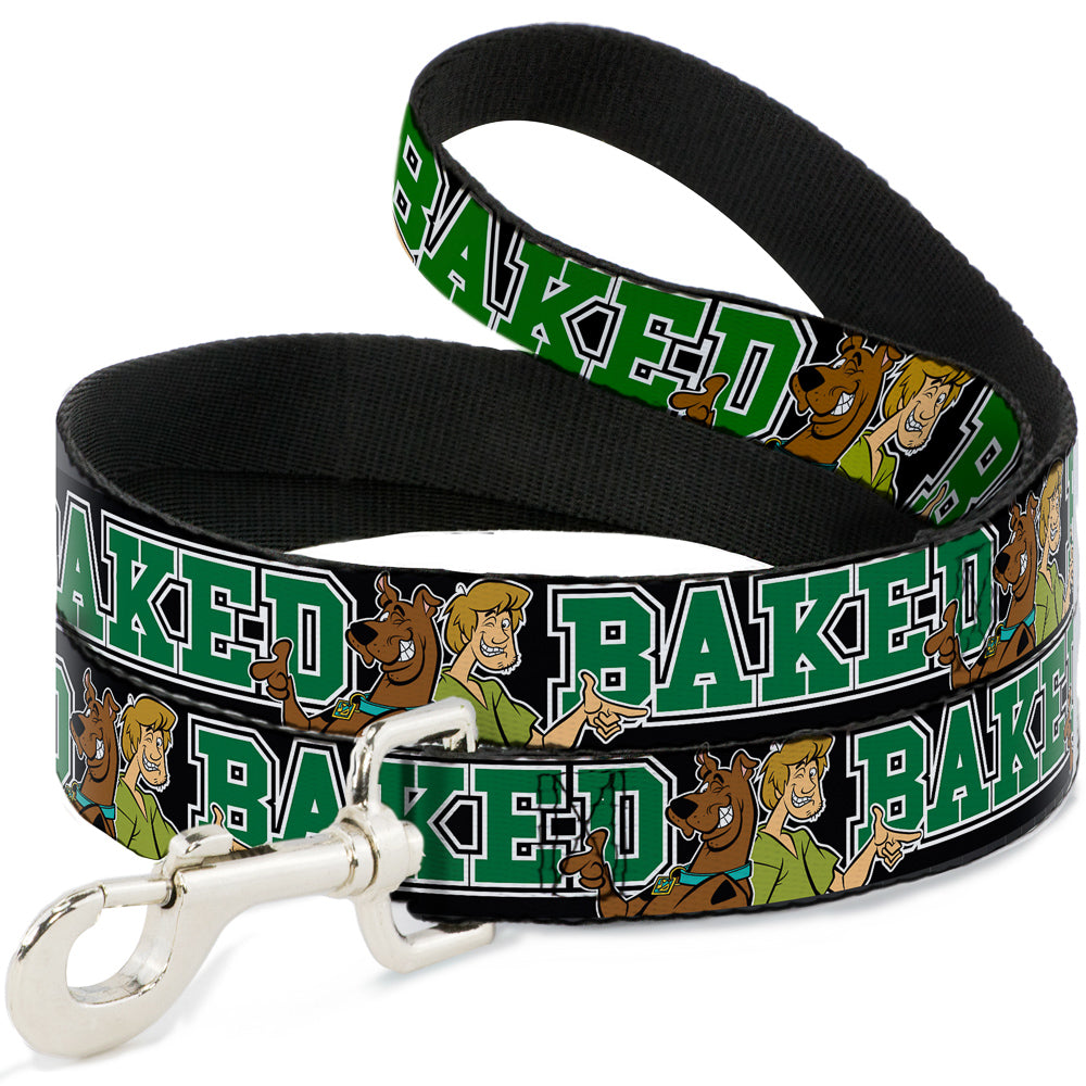 Dog Leash - Scooby Doo & Shaggy Pose/BAKED Black/Green