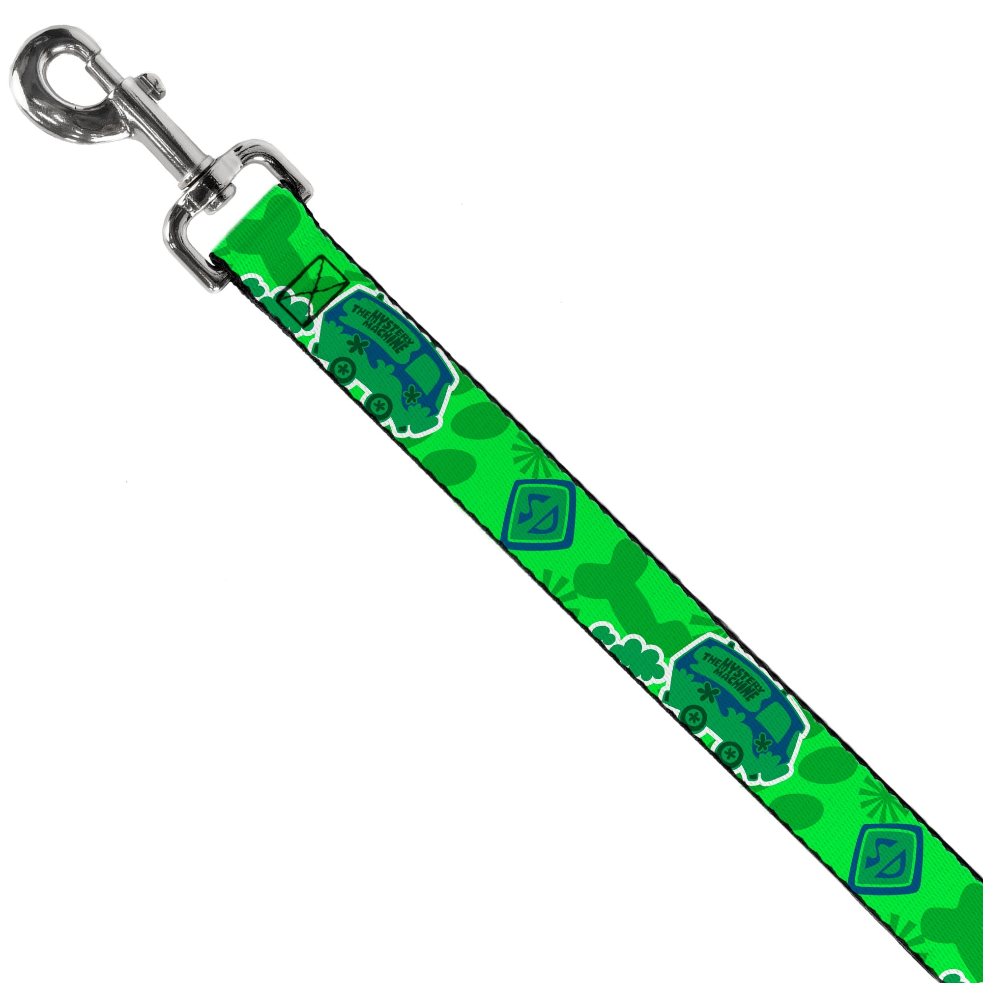 Dog Leash - Scooby Doo Mystery Machine/Dog Tag Collage Greens/Blues