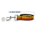 Load image into Gallery viewer, Dog Leash - SCOOBY-DOO Script/SD Icon Stripe Yellow/Orange/Red/Brown

