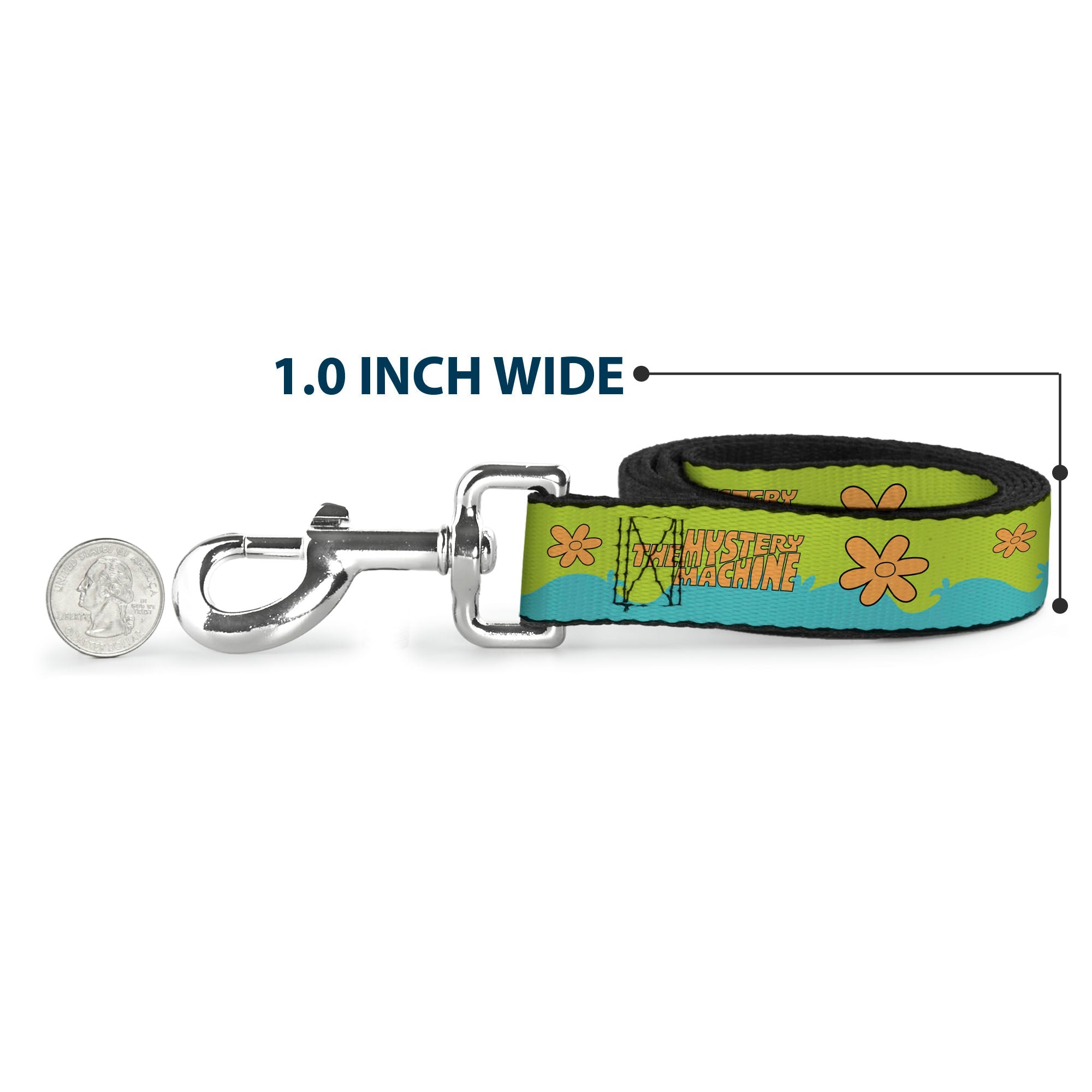 Dog Leash - Scooby Doo THE MYSTERY MACHINE Paint Job Green/Aqua/Orange