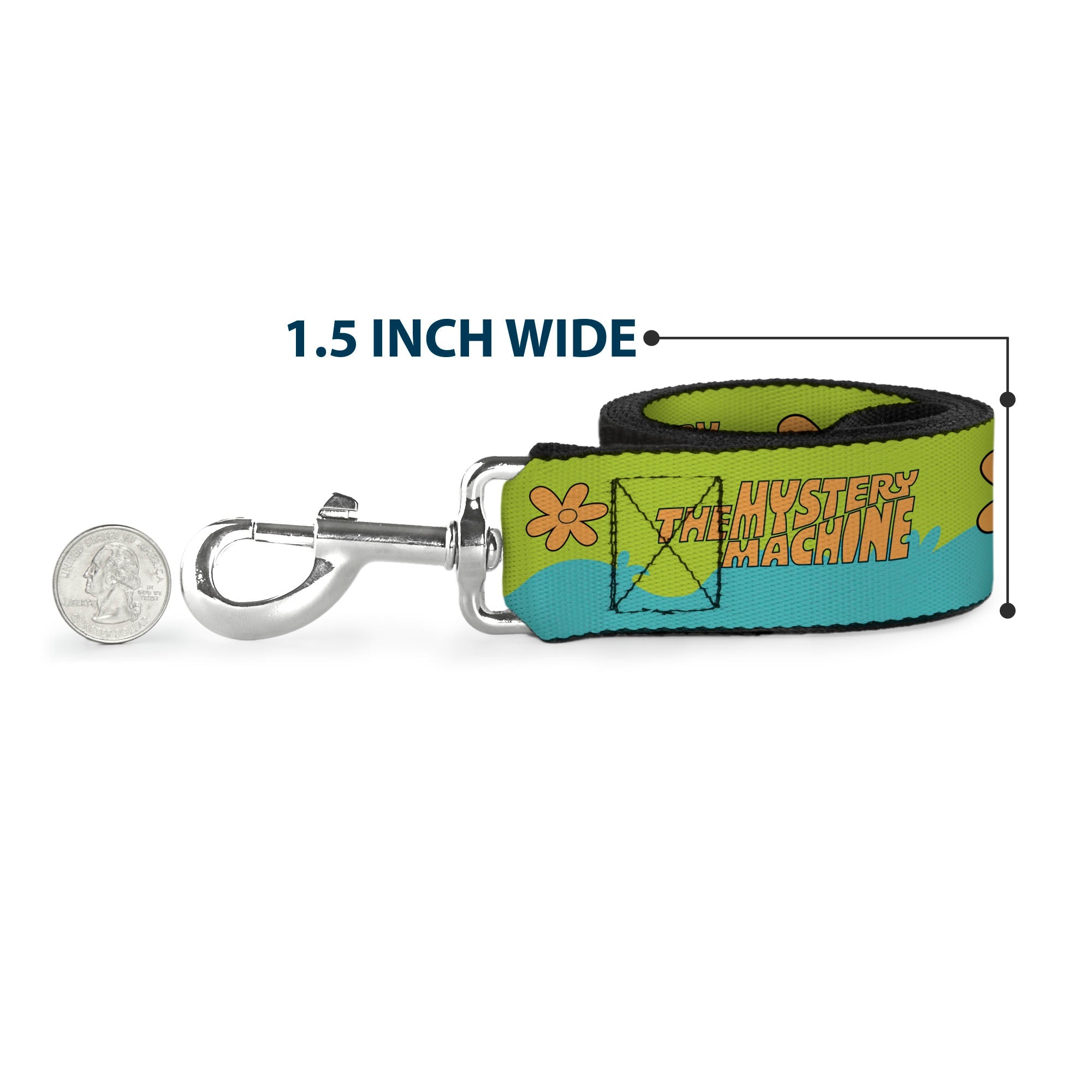 Dog Leash - Scooby Doo THE MYSTERY MACHINE Paint Job Green/Aqua/Orange
