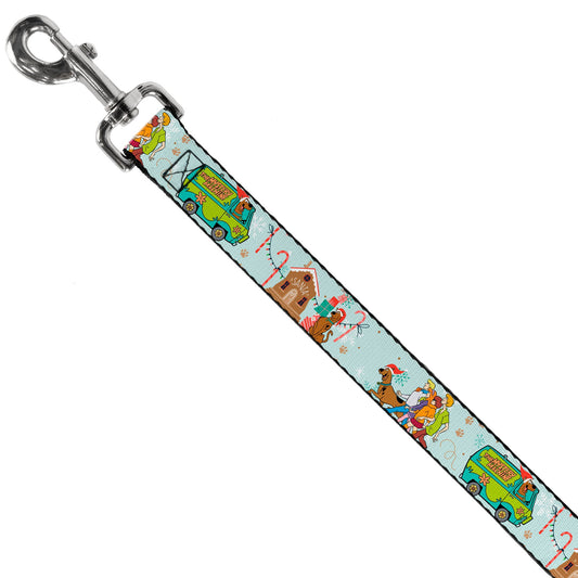 Dog Leash - Scooby Doo Holiday Scenes and Icons Baby Blue