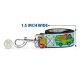 Load image into Gallery viewer, Dog Leash - Scooby Doo Holiday Scenes and Icons Baby Blue
