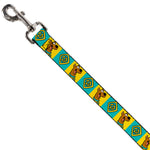 Dog Leash - Scooby Doo Pose and Dog Tag Blocks Yellow/Blue