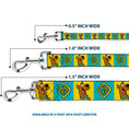 Load image into Gallery viewer, Dog Leash - Scooby Doo Pose and Dog Tag Blocks Yellow/Blue
