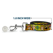 Dog Leash - Scooby Doo Character Faces Close-Up Green
