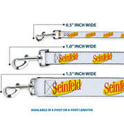 Dog Leash - SEINFELD Spotlight Logo White/Yellow/Red