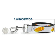 Dog Leash - SEINFELD Spotlight Logo White/Yellow/Red